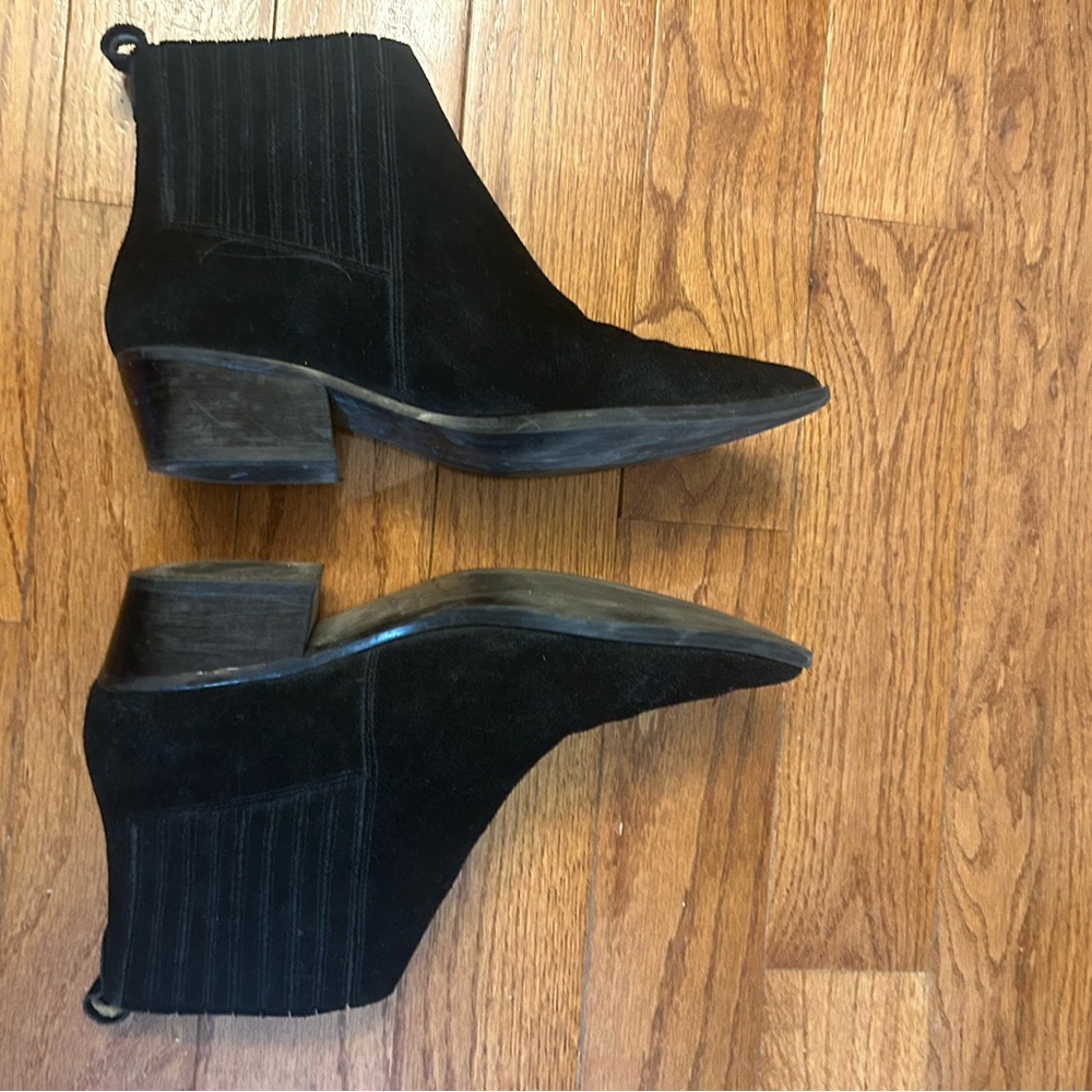 Marc Fisher Black Suede Ankle Booties